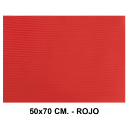 Goma eva ondulada liderpapel, 50x70 cm. 60 grs/m². rojo