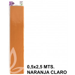 Papel crespón / pinocho liderpapel, 0,5x2,5 mts. 34 grs/m². naranja claro