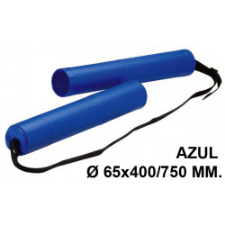 Tubo portaplanos extensible en plástico con bandolera faibo, Ø 65x400/750 mm. azul