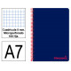 Cuaderno espiral tapa de polipropileno liderpapel serie wonder en formato din a-7, 100 hj. 90 grs/m². 5x5 c/m. color azul.