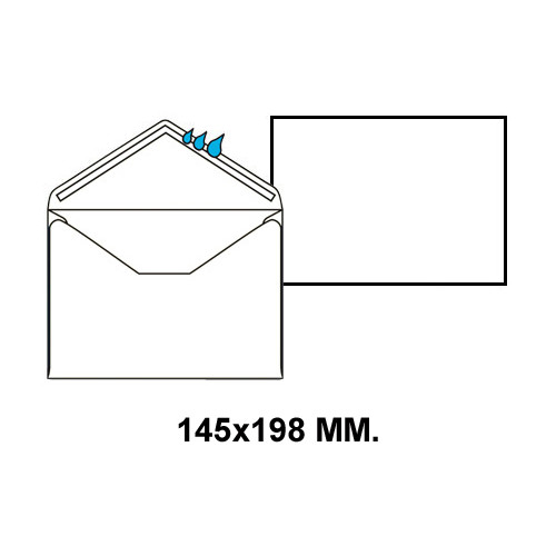 Sobre engomado liderpapel en formato 145x198 mm. offset, 90 grs/m². color blanco.