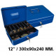 Caja de caudales q-connect, 12" / 300x90x240 mm. azul