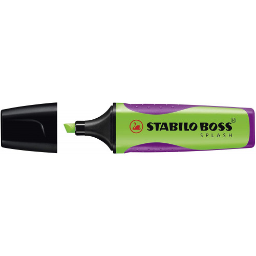 Marcador fluorescente stabilo boss splash verde.