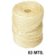 Cuerda sisal 3 cabos liderpapel, 1/2 kg. bobina de 83 mts. crudo