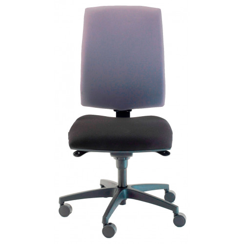 Silla de oficina kube syncro, respaldo alto con regulación lumbar, sin brazos.