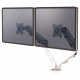 Brazo para monitor doble en horizontal fellowes eppa™, color blanco.