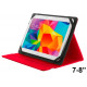 Funda con soporte y cierre elástico para tablet trust de 7-8", color rojo.