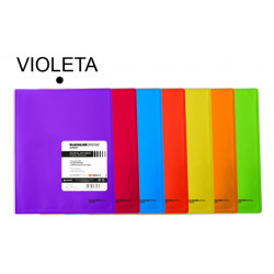 Carpeta con 20 fundas grafoplas poliplás blackline folio, violeta