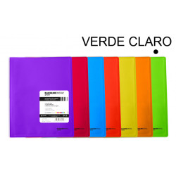 Carpeta con 30 fundas grafoplas poliplás blackline folio, verde claro