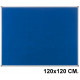 Tablero de fieltro con marco de aluminio nobo essence, 120x120 cm. azul