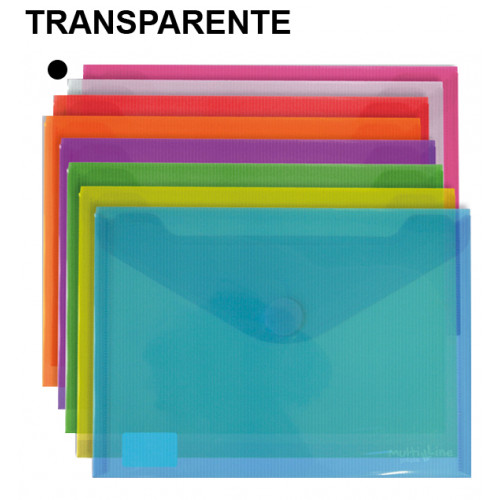 Sobre en polipropileno cristal con cierre de velcro grafoplas multiline en formato din a-5 color transparente.