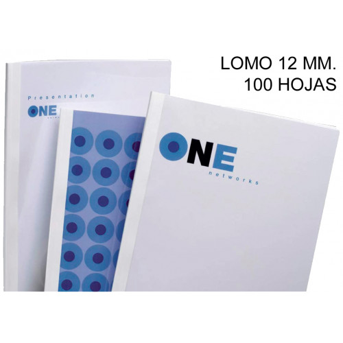 Carpeta térmica gbc optimal 12 mm. en formato din a4, transparente / blanco, caja de 100 uds.