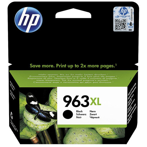 Cartucho ink-jet hewlett packard officejet pro 9010/9012/9015, 963XL negro 3JA30AE