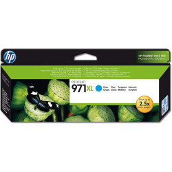 Cartucho ink-jet hewlett packard officejet x451dw/x476dw/x511dw, 971xl cyan