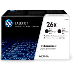 Toner laser hp laserjet pro m402d/m402n/m402dn, 26x pack doble negro