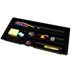 Bandeja organizadora de cajón q-connect, 344x160x33 mm. negro