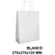 Bolsa de celulosa con asas retorcidas q-connect, 270x370x120 mm. blanco