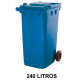 Contenedor de gran capacidad con 2 ruedas jn, 240 l. 577x715x1062 mm. cuerpo y tapa, azul