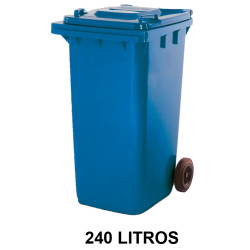 Contenedor de gran capacidad con 2 ruedas jn, 240 l. 577x715x1062 mm. cuerpo y tapa, azul