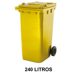 Contenedor de gran capacidad con 2 ruedas jn, 240 l. 577x715x1062 mm. cuerpo y tapa, amarillo