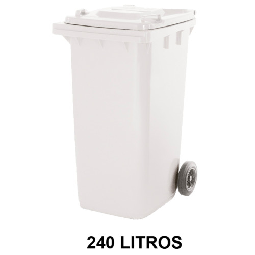 Contenedor de gran capacidad con 2 ruedas jn, 240 l. 577x715x1062 mm. cuerpo y tapa, blanco