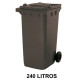 Contenedor de gran capacidad con 2 ruedas jn, 240 l. 577x715x1062 mm. cuerpo y tapa, gris