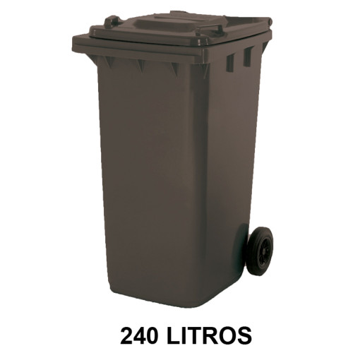 Contenedor de gran capacidad con 2 ruedas jn, 240 l. 577x715x1062 mm. cuerpo y tapa, gris