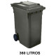 Contenedor de gran capacidad con 2 ruedas jn, 360 l. 601x880x1098 mm. cuerpo y tapa, azul