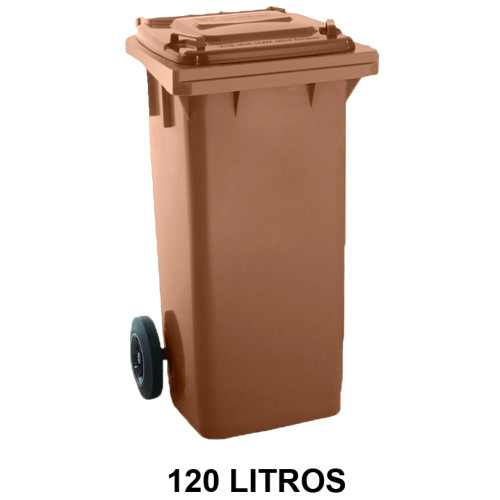 Contenedor de basura gran capacidad jn de 120 litros, gris