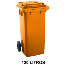 Contenedor de basura gran capacidad jn de 120 litros, naranja