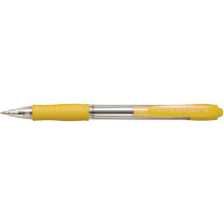 Bolígrafo retráctil pilot super grip, cuerpo amarillo, azul