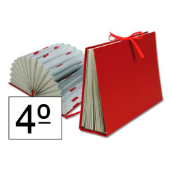 Carpeta clasificadora con fuelle en cartón forrado liderpapel, 4º, 20 dptos. a-z y 1,31, burdeos