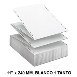 Papel continuo fabrisa, 11" x 240 mm. offset, 70 grs/m². blanco, 1 tanto - caja de 2.500 hojas