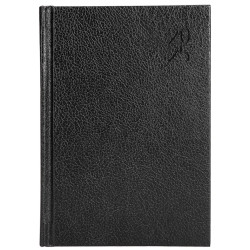 Agenda liderpapel corfu, din a5, día página, tapa forrada símil piel, negro