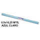 Papel charol sadipal, 0,5x16,25 mts. 65 grs/m². rollo de 25 hojas precortadas 50x65 cm. azul claro