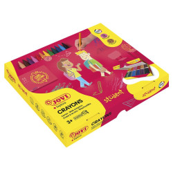 Lápiz de cera semiblanda jovi wax crayons jumbo, colores surtidos, estuche de 24 uds.