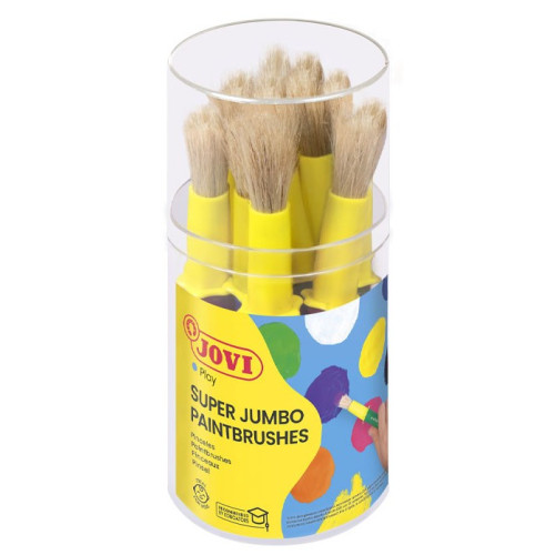 Picel escolar grueso jovi super jumbo paint brushes, gruesos, bote de 9 uds.