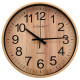 Reloj de pared q-connect plástico redondo Ø 25,7 cm., madera natural