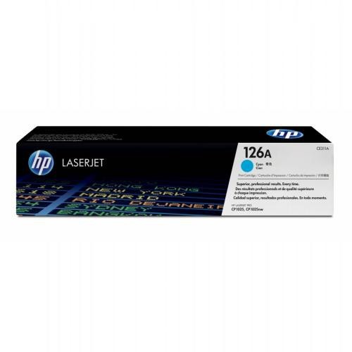 Toner laser hewlett packard color laserjet pro cp1000 series/pro cp1020 series, 126a cyan