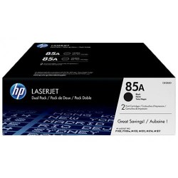 Toner laser hewlett packard laserjet m1130 mfp series/m1132 mfp/m1134 mfp, 85a pack doble negro