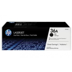 Toner laser hewlett packard laserjet m1120 mfp/m1120a mfp/m1120h mfp, 36a pack doble negro