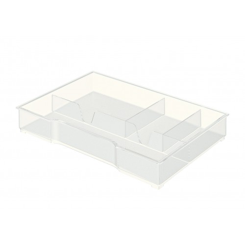 Bandeja organizadora para módulo leitz wow cube, 165x245x33 mm. transparente