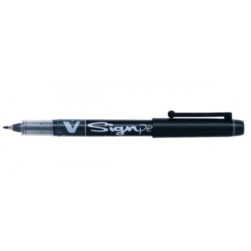 Rotulador punta de fibra pilot v-sign pen, negro