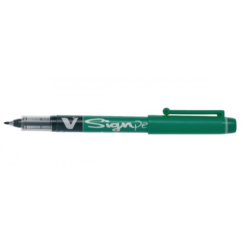 Rotulador punta de fibra pilot v-sign pen, verde