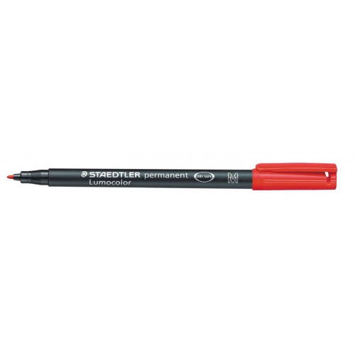 Rotulador permanente staedtler lumocolor 317 m 1,0 mm. rojo