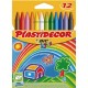 Lápiz de cera bic kids plastidecor en colores surtidos, estuche de 12 uds.