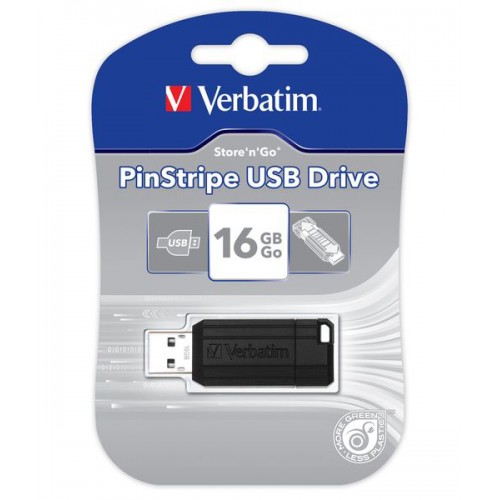 PEN DRIVE VERBATIM PINSTRIPE USB 2.0 8 GB.