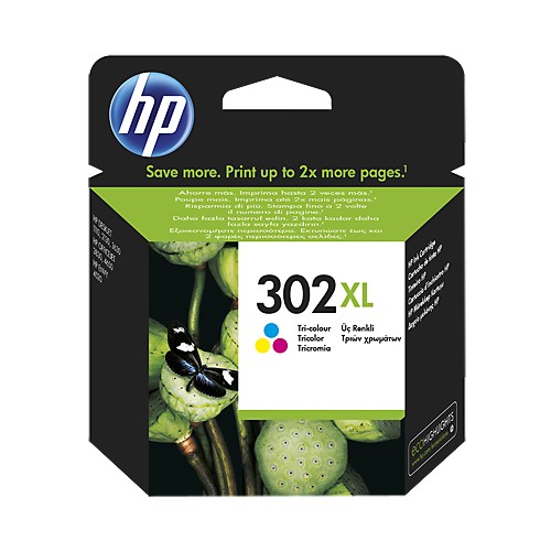 Cartucho ink-jet hewlett packard deskjet 3630/3830 nº302xl negro.