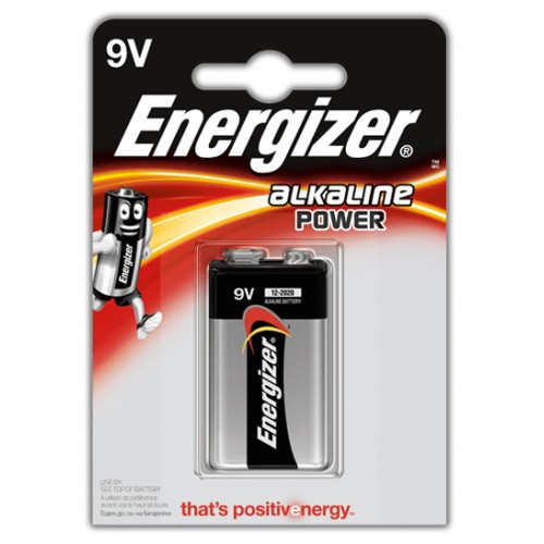 Pila alcalina energizer 6lr61 9V, blister de 1 ud.