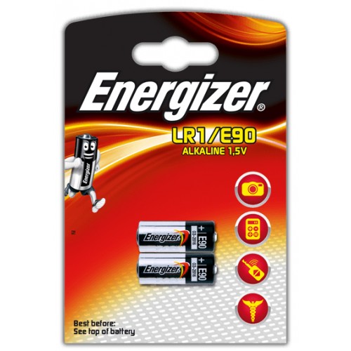 Pila especial energizer lr1/e90 alkaline 1,5v, blister de 2 uds.